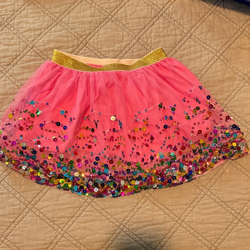 Pink Sequin Kids Skirt